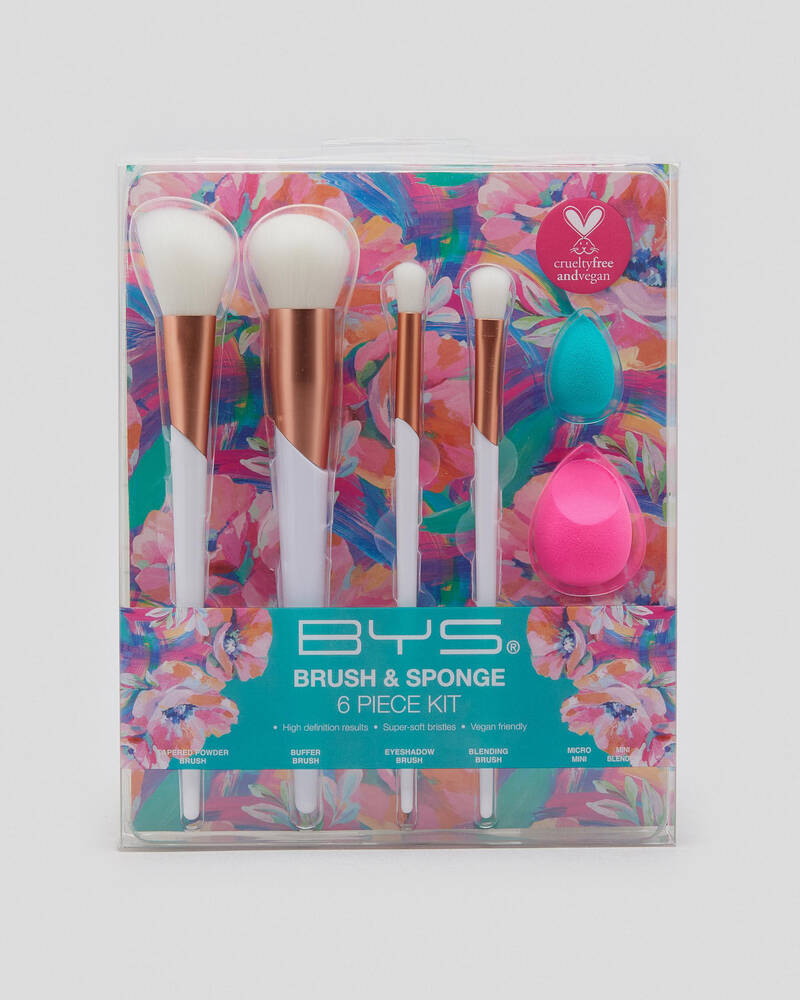 BYS Flourish Brush & Sponge Set for Womens