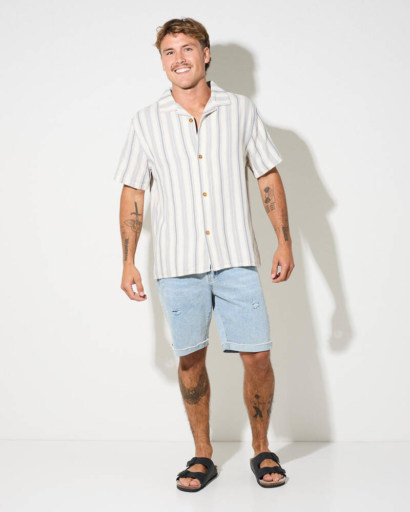 Rhythm Turkish Stripe Short Sleeve Shirt for Mens