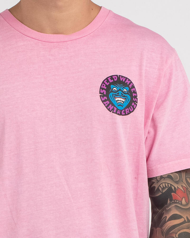 Santa Cruz Speed Wheels Faces T-Shirt for Mens