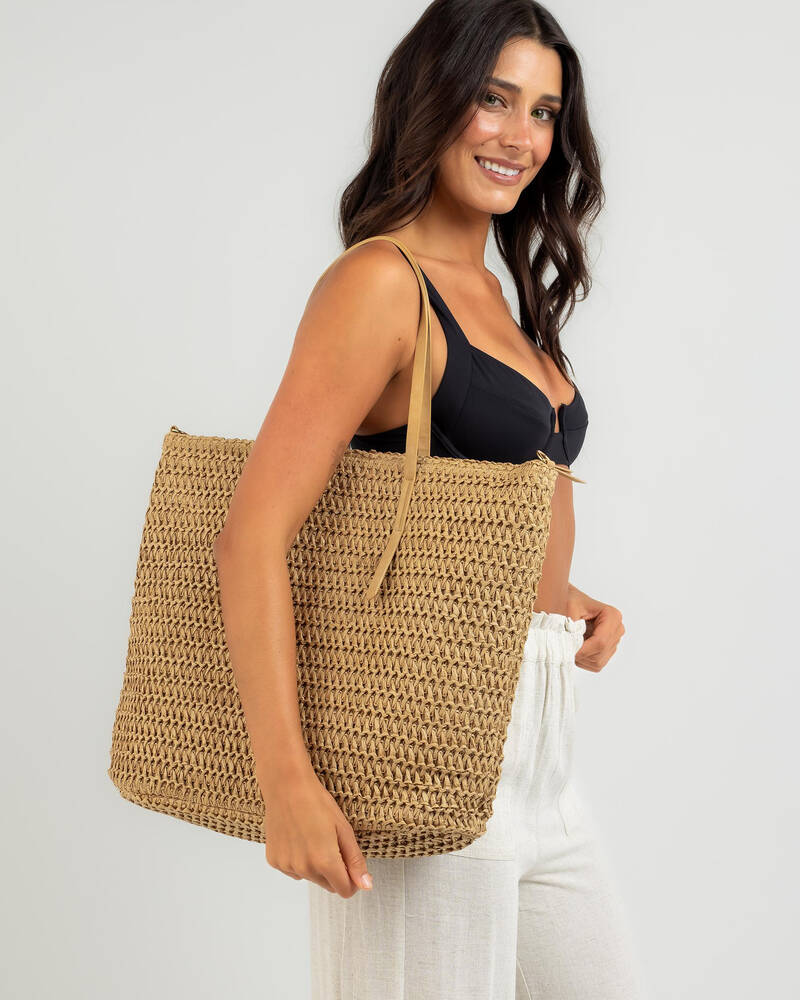 Mooloola Marina Straw Bag for Womens