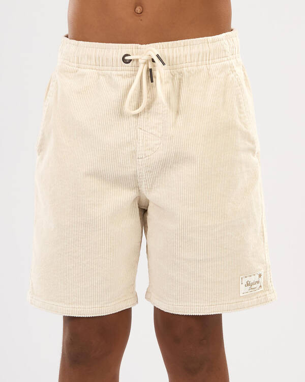 Skylark Boys' Cord Elastic Waist Shorts for Mens
