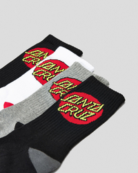 Santa Cruz Classic Dot Crew Socks 4 Pack for Mens image number null