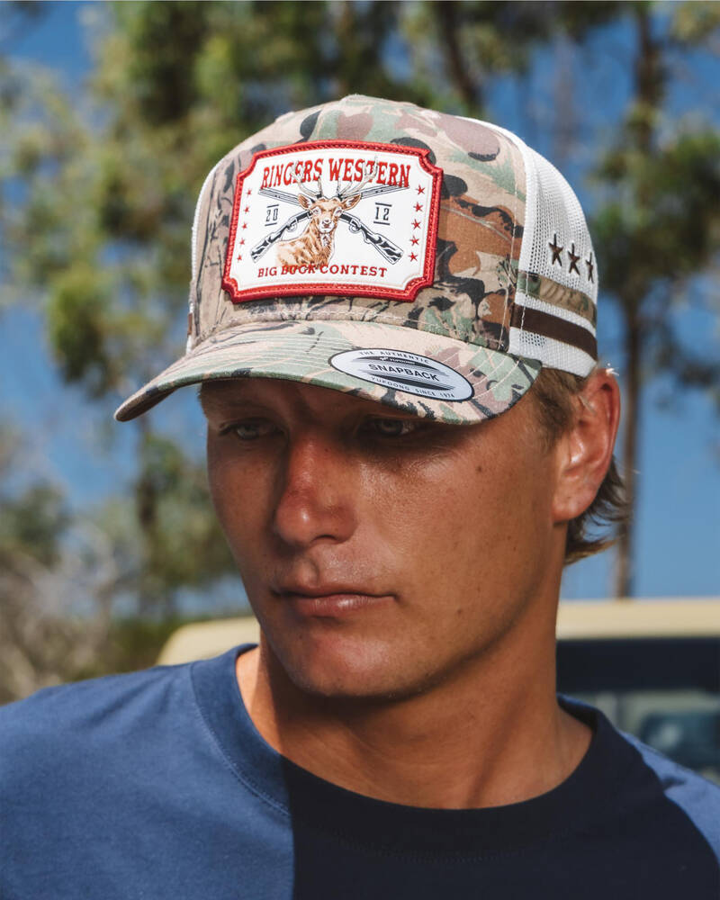 Ringers Western Big Buck Deep Fit Trucker Cap for Mens