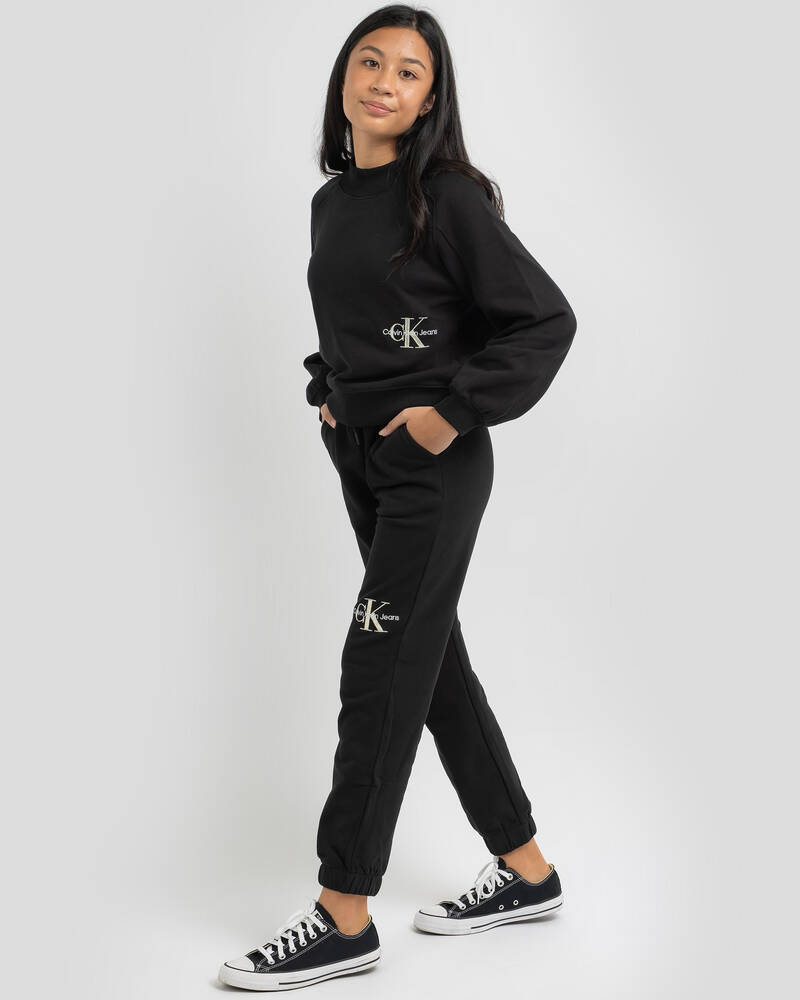 Calvin Klein Girls' Monogram Off Placed Track Pants for Womens