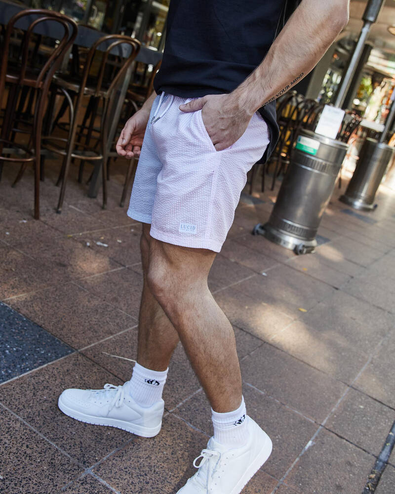 Lucid Panels Elastic Waist Shorts for Mens