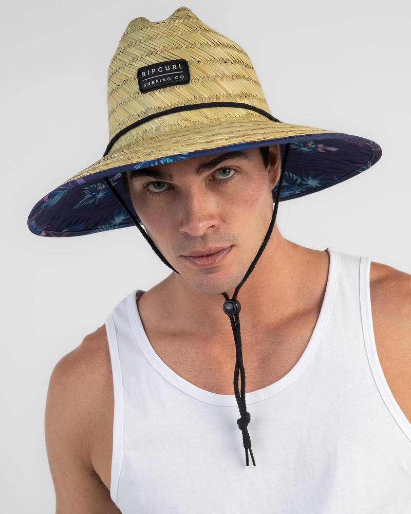 Rip Curl Mix Up Straw Hat In Dark Navy Fast Shipping & Easy Returns