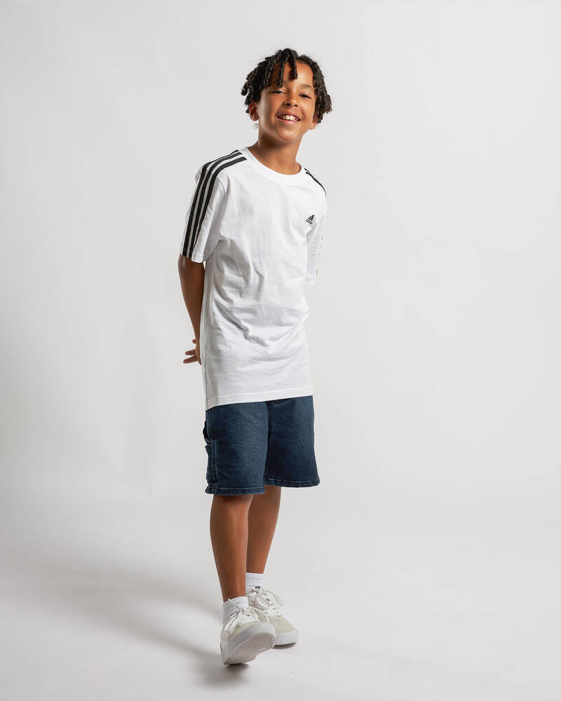 adidas Boys' 3 Stripe T-Shirt for Mens
