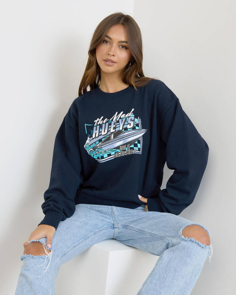 The Mad Hueys Drive It Like You Stole It Crewneck Sweatshirt for Womens