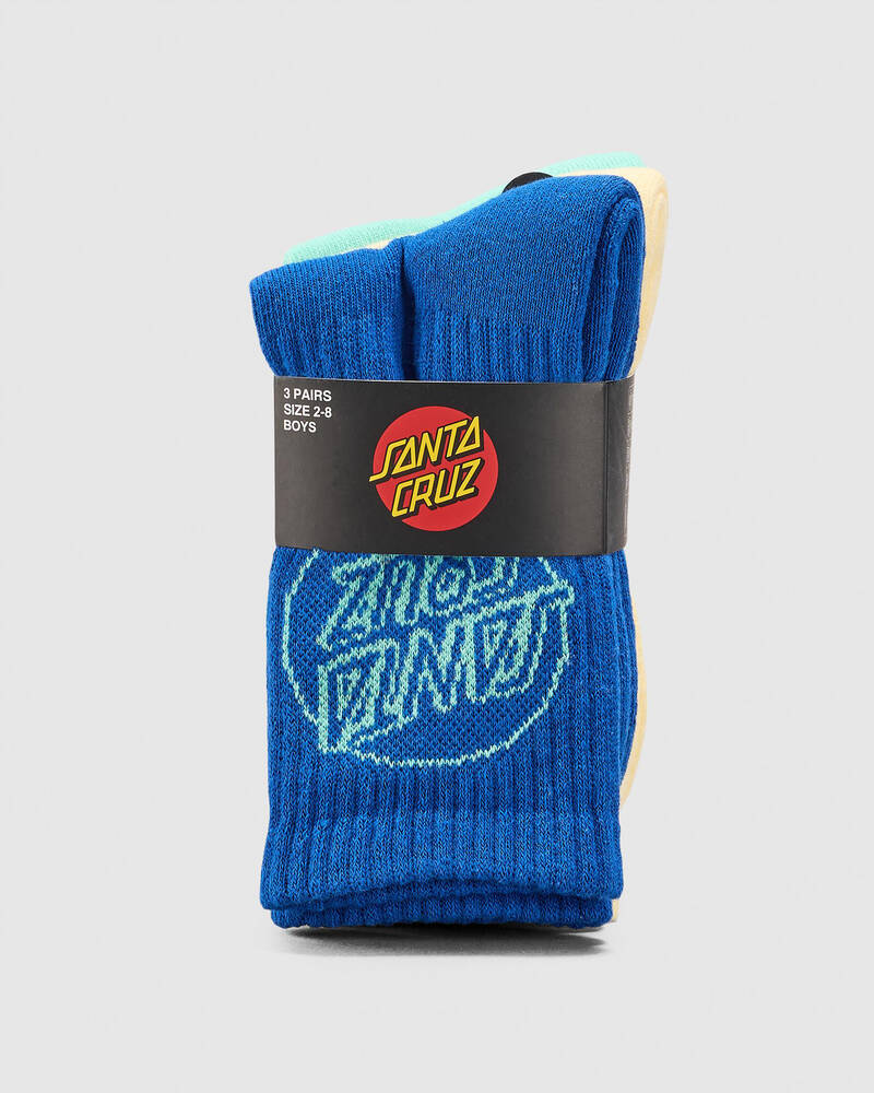 Santa Cruz Boys' Opus Dot Crew Socks 3 Pack for Mens