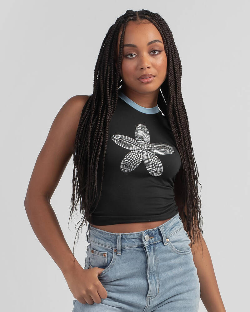 Red Berry Flip Phone Top for Womens