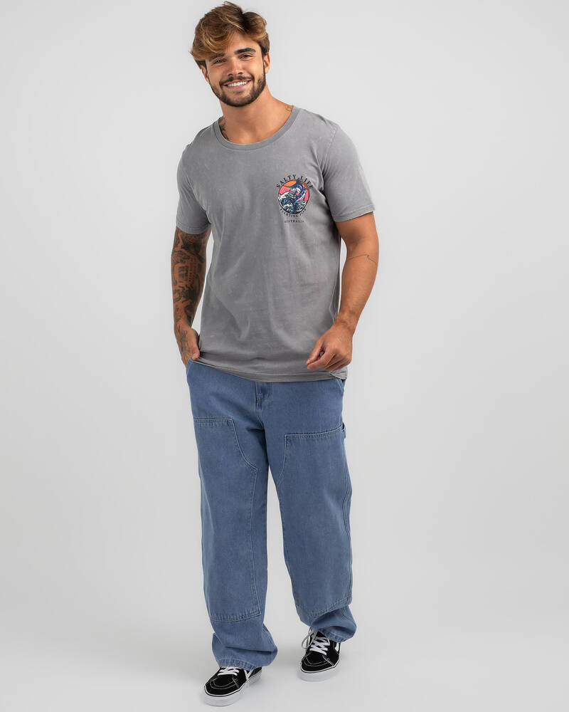 Salty Life Fighting Fish T-Shirt for Mens