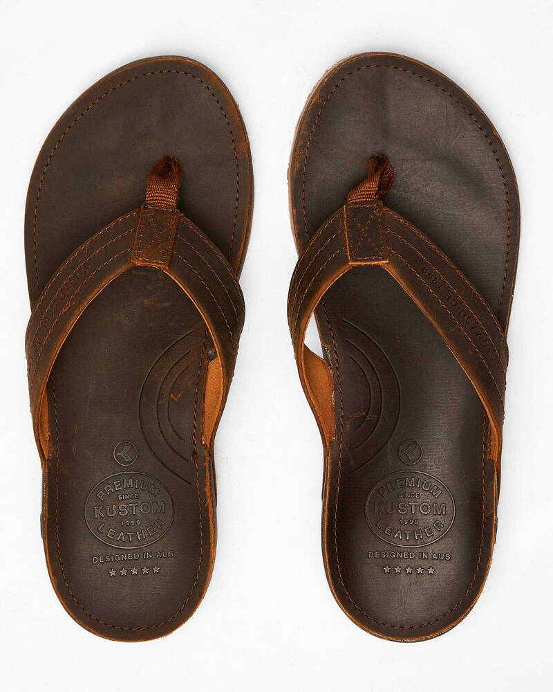 Kustom Cruiser Leather Sandals for Mens