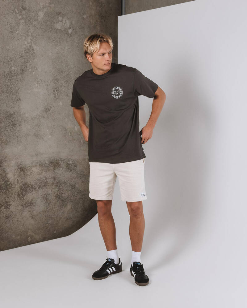 Skylark Shale Elastic Waist Shorts for Mens