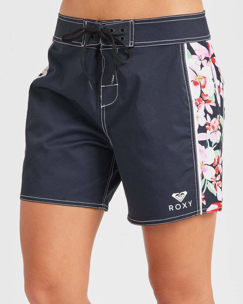 Shop Roxy New Life Board Shorts In Anthracite New Life Fast Shipping