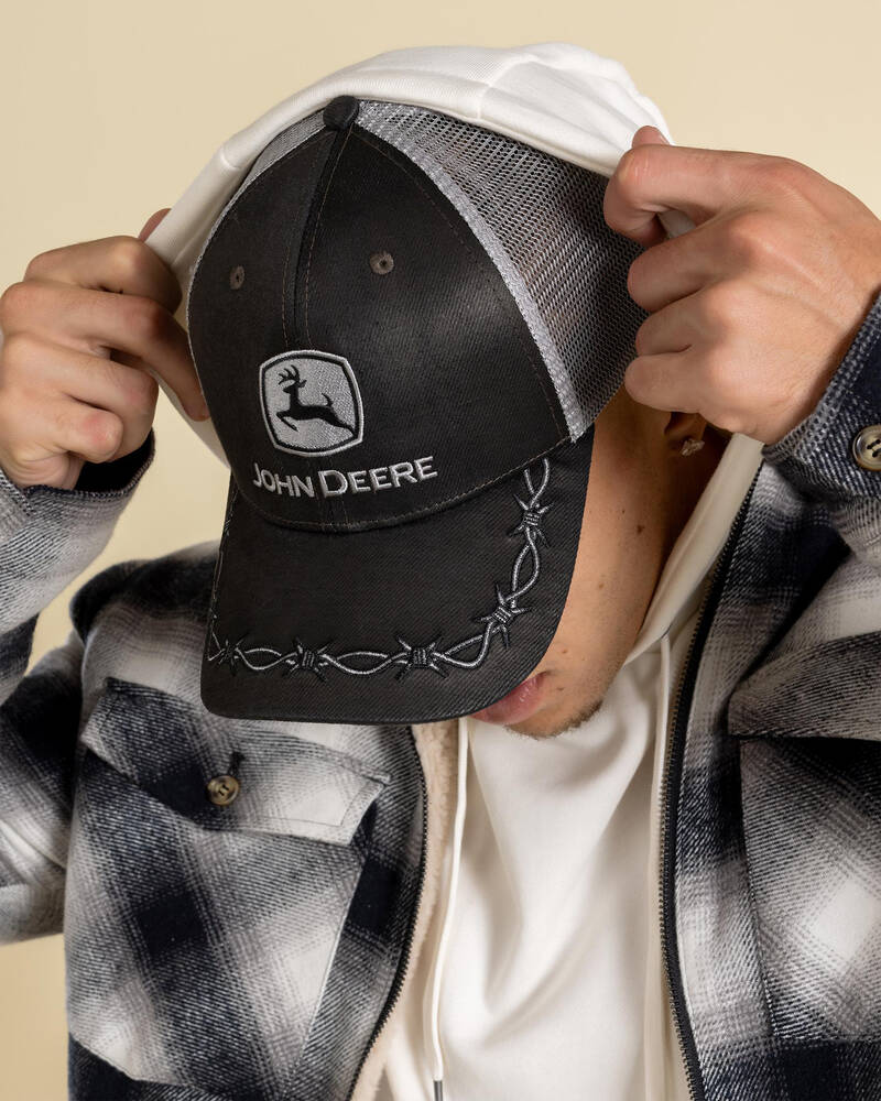 John Deere Oilskin Trucker Mesh Cap for Mens