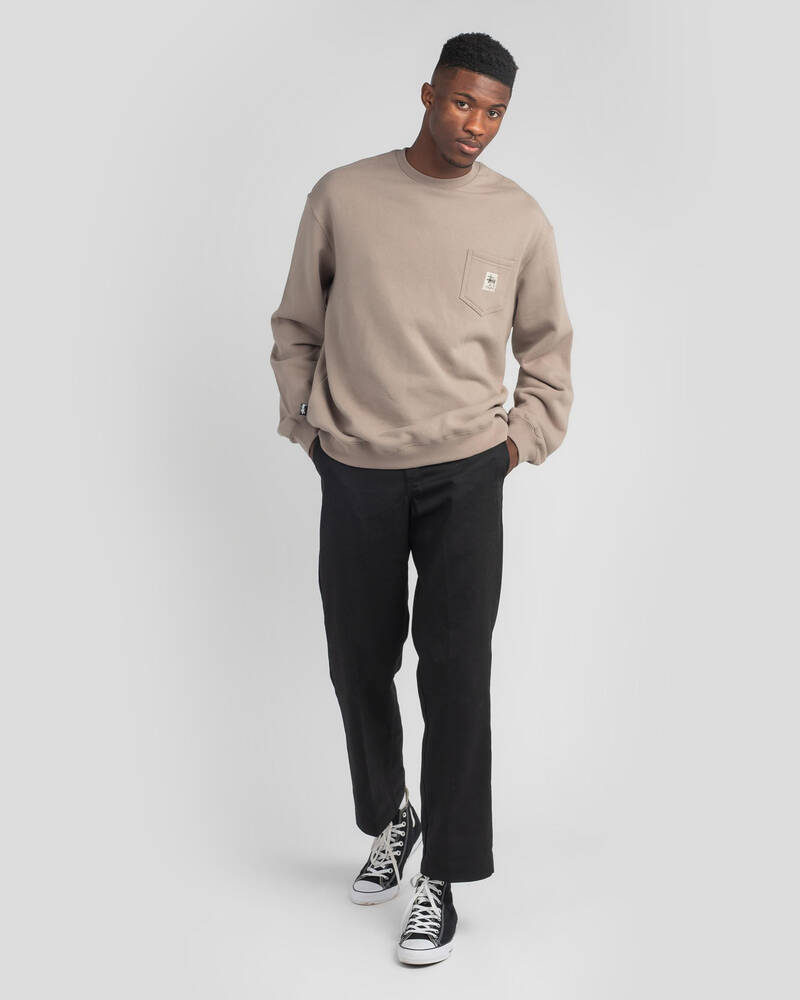 Stussy Pocket Crew Neck Sweatshirt for Mens