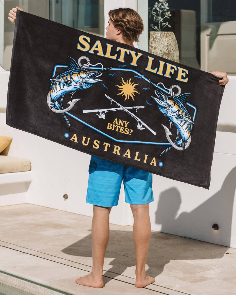 Salty Life Anglers Dream Beach Towel for Mens