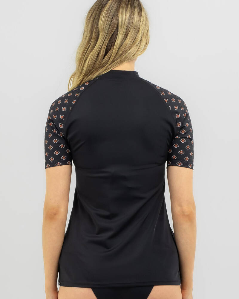 Rip Curl Pacific Dreams Short Sleeve UPF Rash Vest for Womens