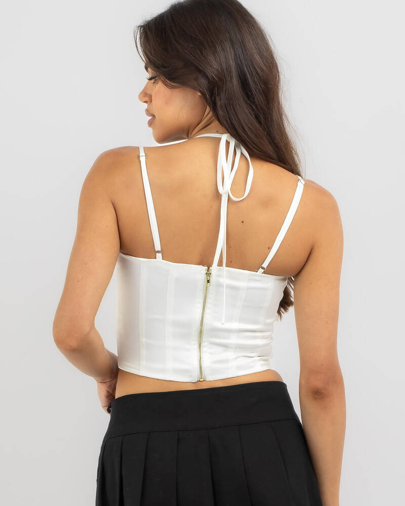 Ava And Ever Jess Satin Corset Top for Womens