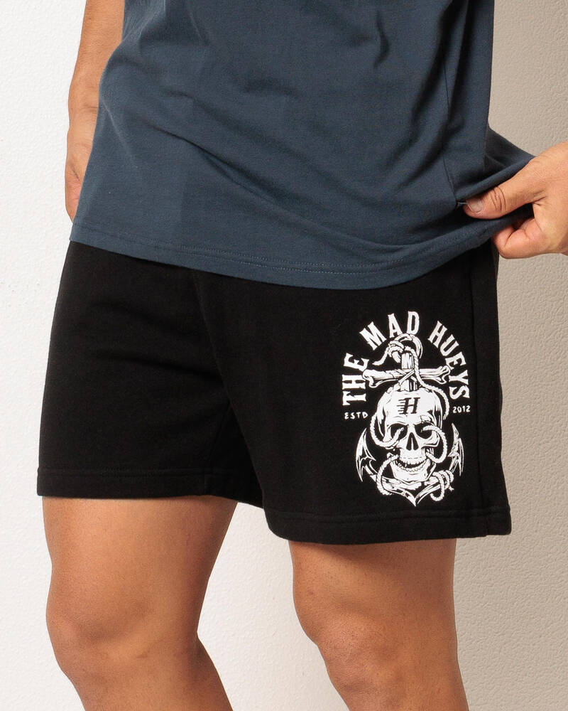The Mad Hueys Rope Skull Anchor Track Shorts for Mens