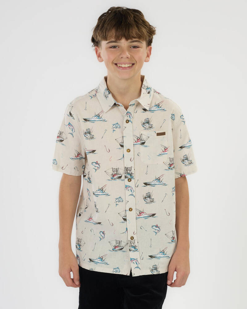 Salty Life Boys' Shoreside Short Sleeve Shirt for Mens