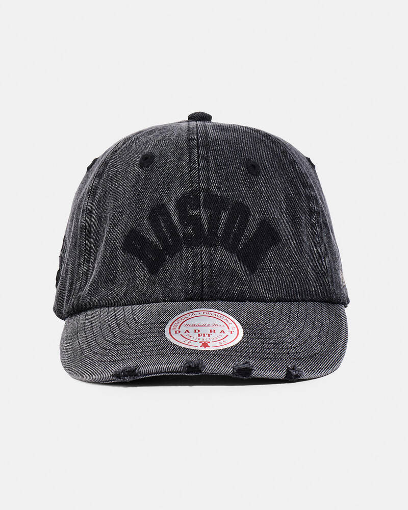 Mitchell & Ness Boston Acid Wash Dad Cap for Mens