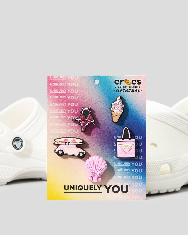 Crocs Girly Beach Trip Jibbitz 5 Pack for Unisex