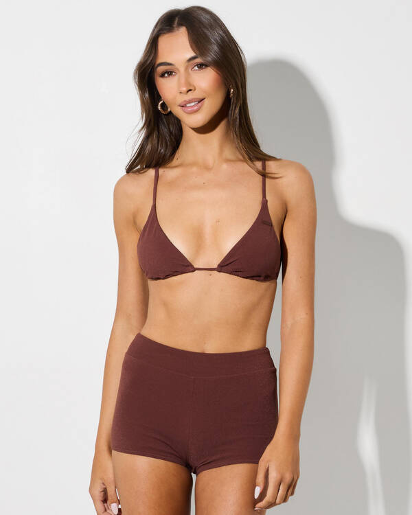Palm Shadows Tiki Triangle Bikini Top