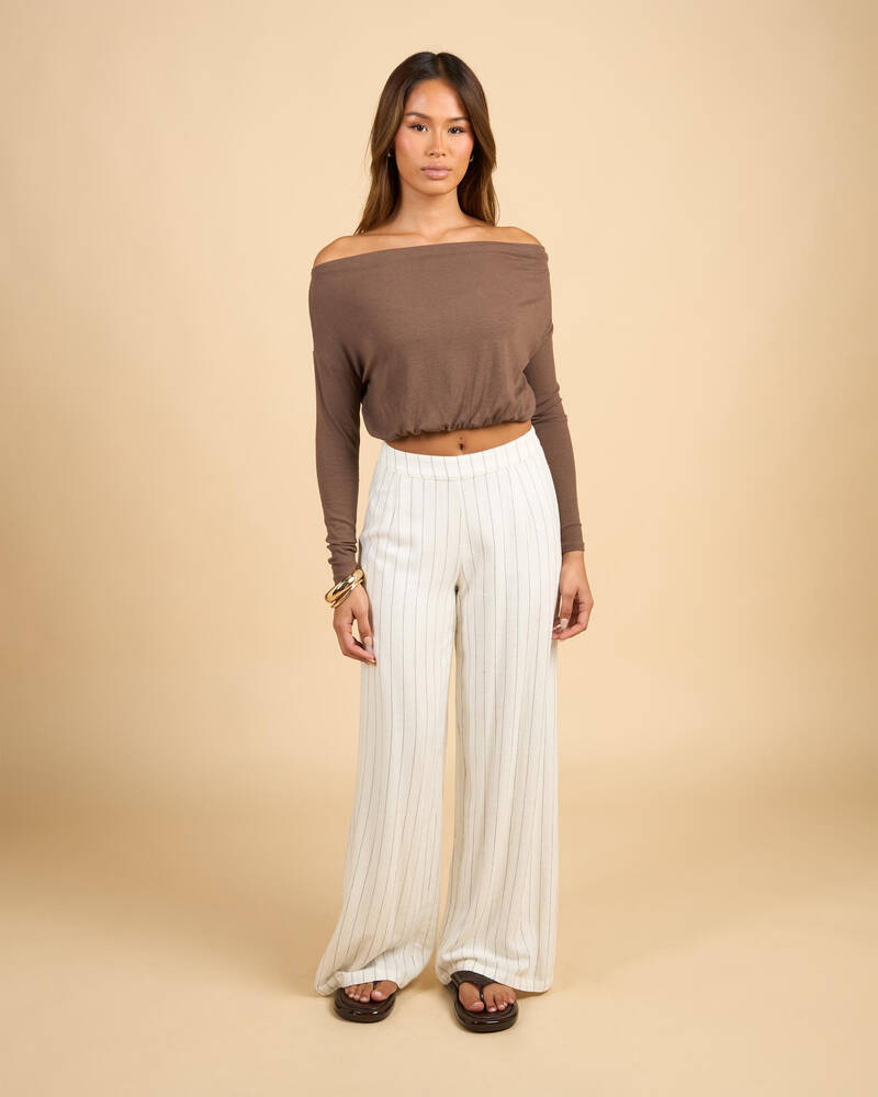 Mooloola Mary Off Shoulder Long Sleeve Top for Womens