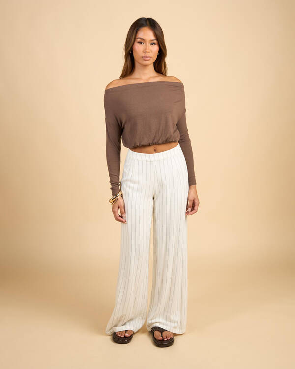 Mooloola Mary Off Shoulder Long Sleeve Top for Womens