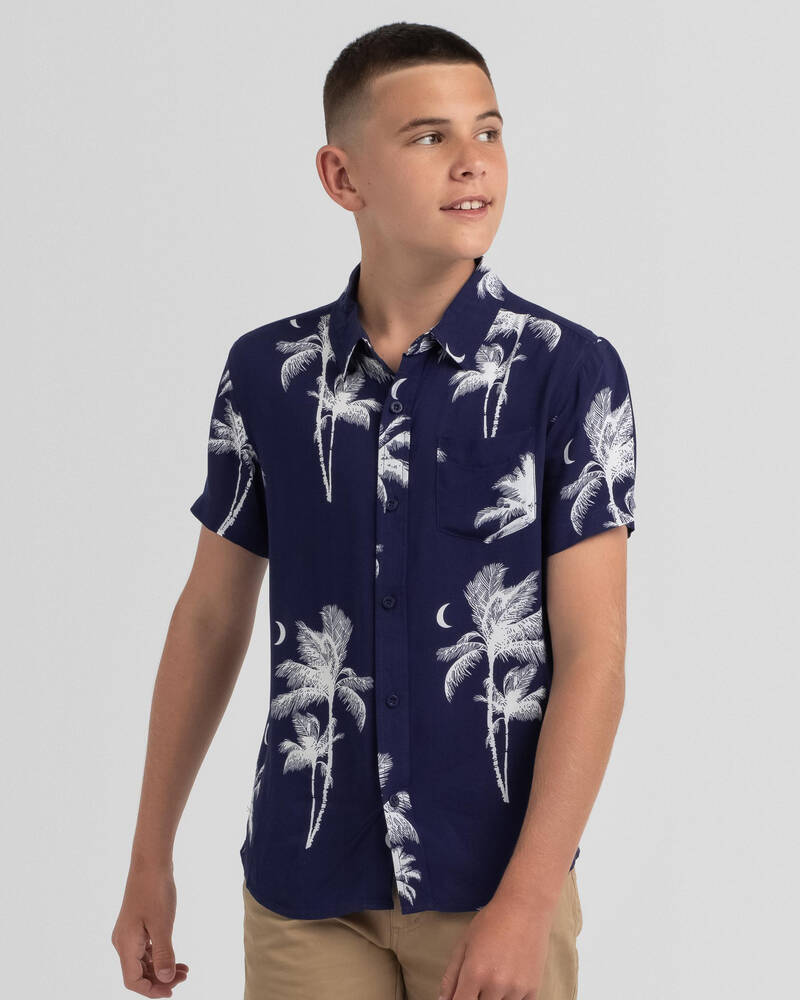 Lucid Boys' Palm Beach Short Sleeve Shirt for Mens