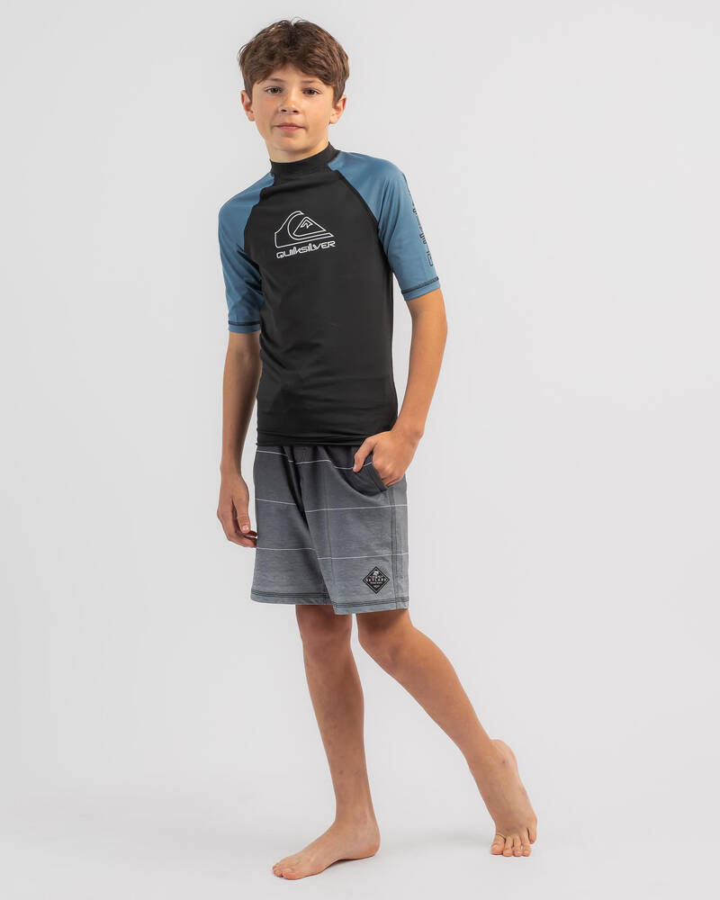 Quiksilver Boys' On Tour Short Sleeve Rash Vest In Provencial - Fast ...