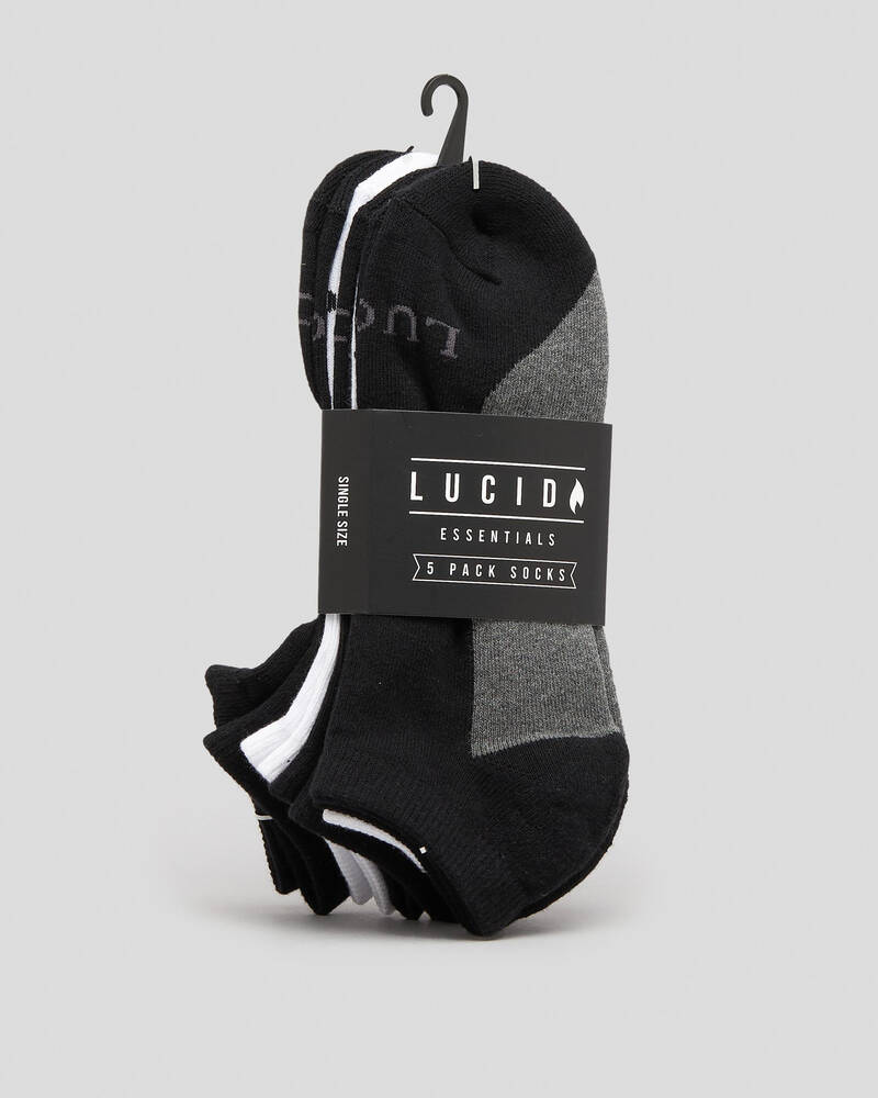 Lucid Fuzzled Ankle Socks 5 Pack for Mens