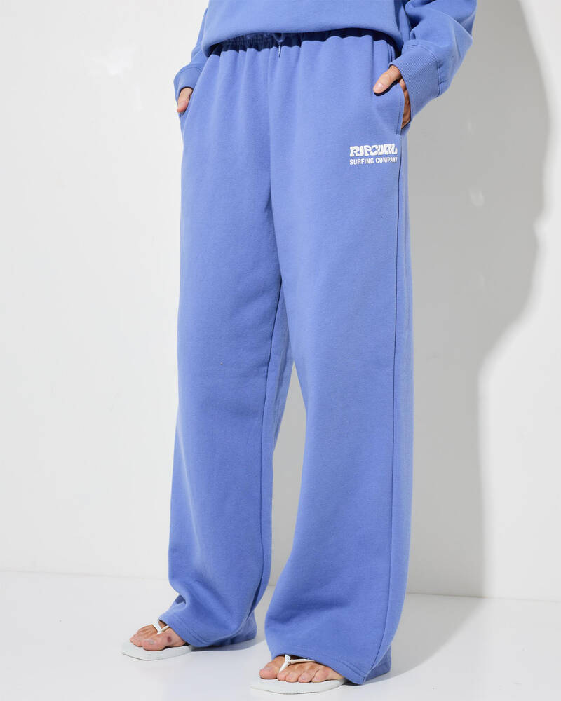 Rip Curl Surf Puff Wide Leg Trackpants for Womens