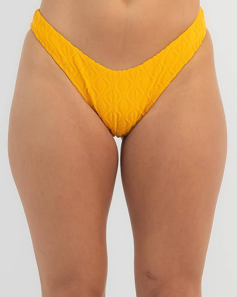 Rhythm Ripple Terry High Cut Bikini Bottom for Womens