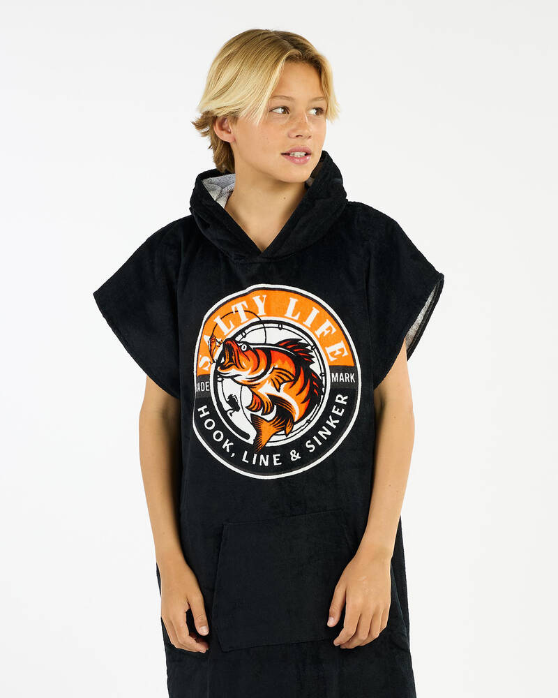 Salty Life Boys' Hooked V3 Hooded Towel for Mens