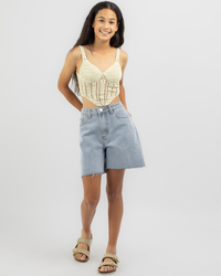 DESU Girls' Ryder Mid Denim Shorts for Womens image number null