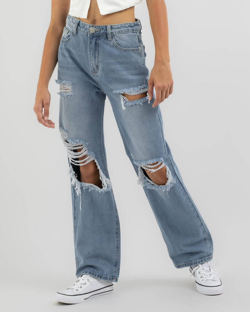 DESU Girls' Parker Wide Leg Jeans for Womens