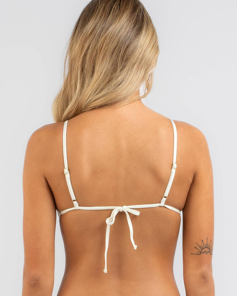 Rusty Sandalwood Triangle Bikini Top for Womens