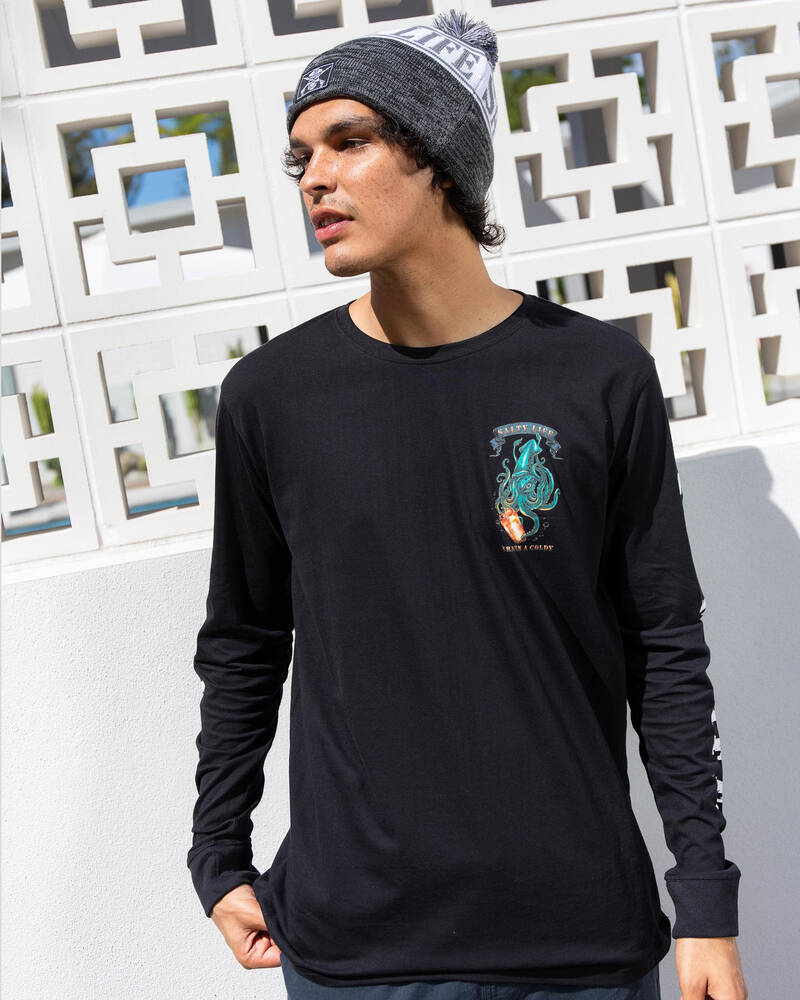 Salty Life Kraken Long Sleeve T-Shirt for Mens
