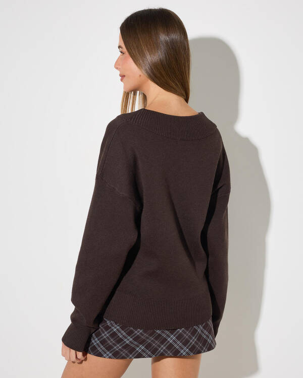 Du Soleil Poppy V Neck Knit for Womens
