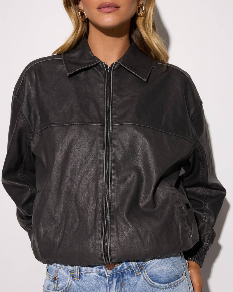 Ava And Ever Cyrus Faux Leather Jacket for Womens