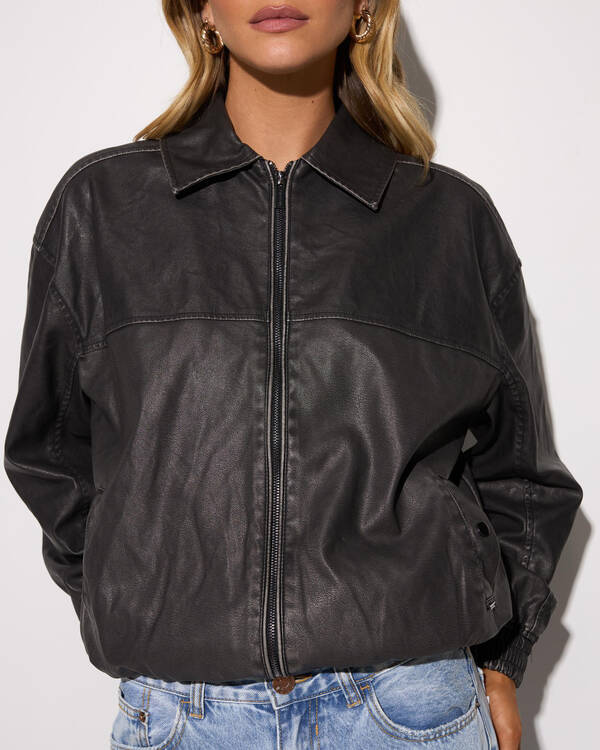 Ava And Ever Cyrus Faux Leather Jacket for Womens