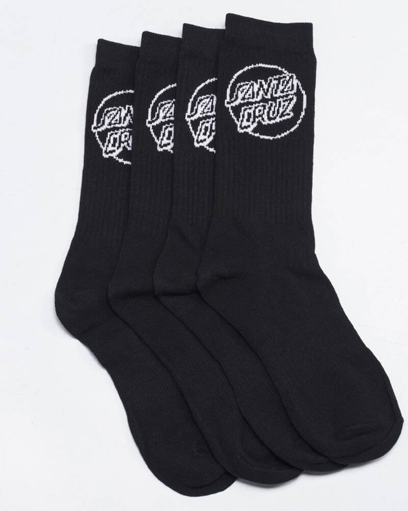Santa Cruz Cruz Mono Cruz Socks 4pk for Mens