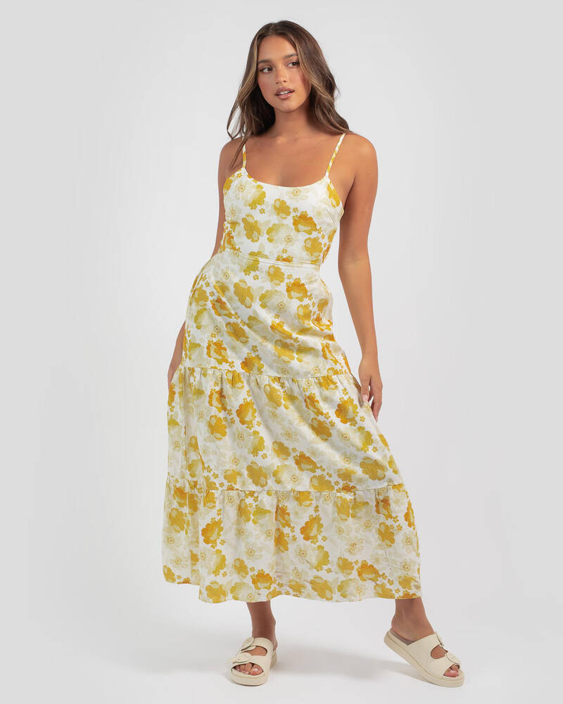 Rhythm Harmony Floral Midi Dress for Womens