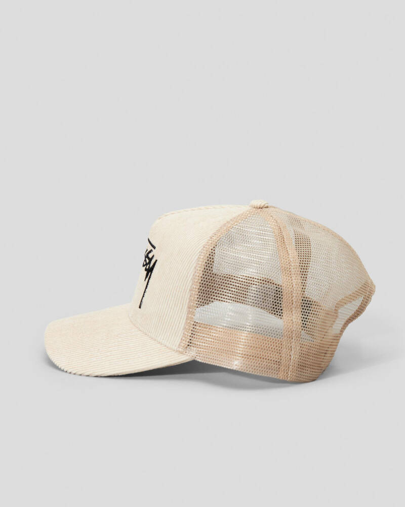 Stussy Stock Cord Trucker Cap for Mens