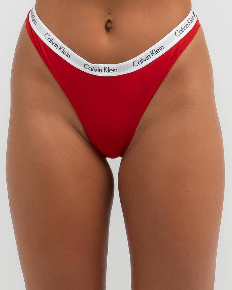 Calvin Klein Carousel Thong In Rouge - FREE* Shipping & Easy