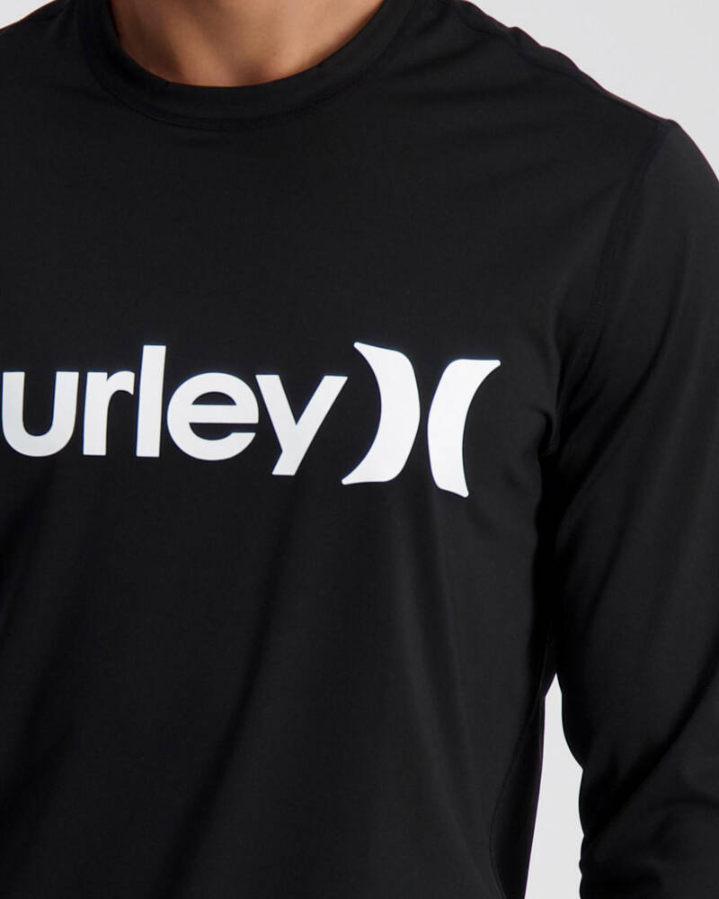 Hurley One & Only Long Sleeve Rash Vest for Mens