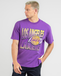 Mitchell & Ness Los Angeles Lakers Incline Stack T-Shirt for Mens image number null