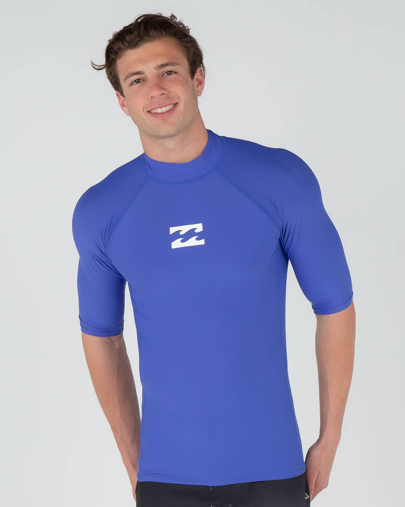 Billabong Mens' All Day Wave PF Short Sleeve Rash Vest for Mens